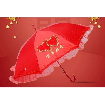 Special unique design wedding umbrella flower lace