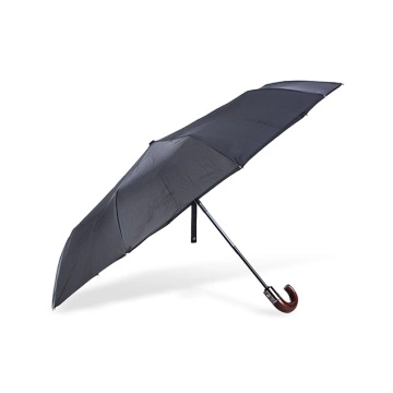 Automatic Folding Windproof Men Hook Handle Umbrellas