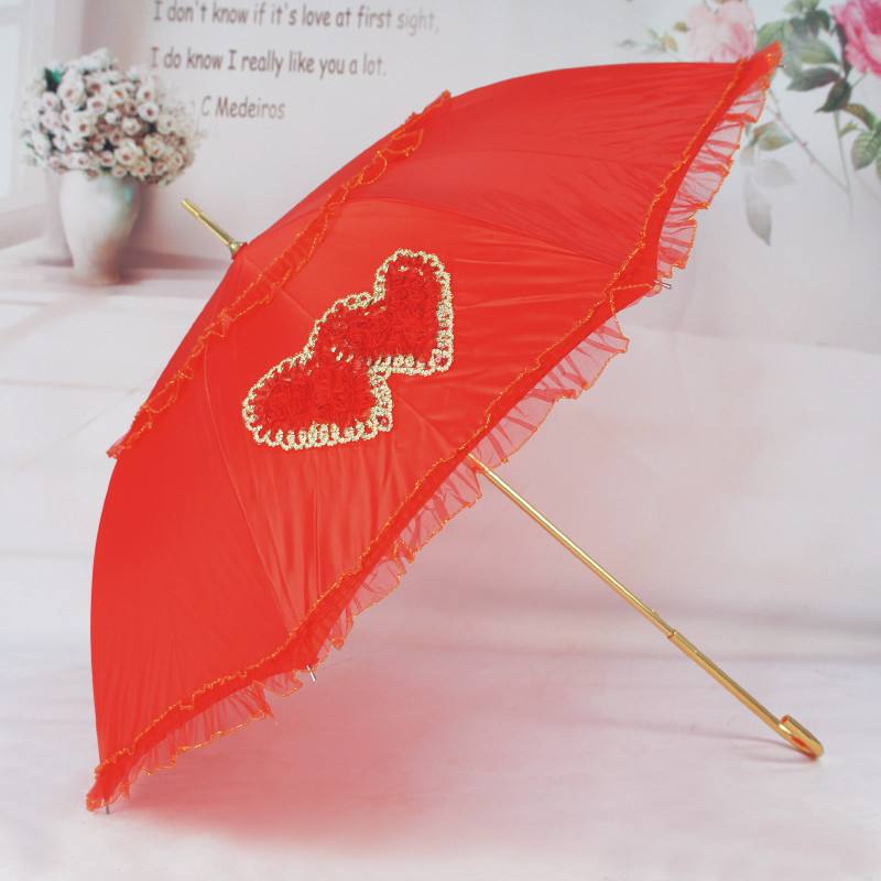 Special unique design wedding umbrella golden