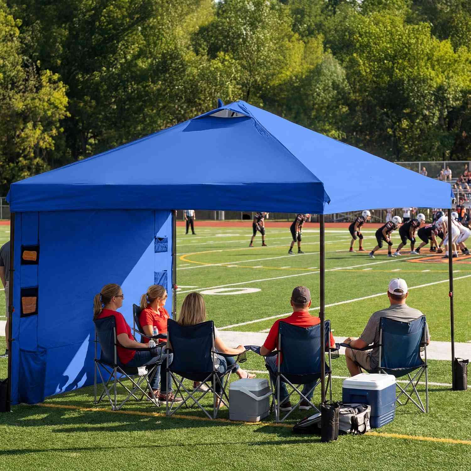 10x10 Ft One-Touch Pop Up Canopy Tent with Sidewall