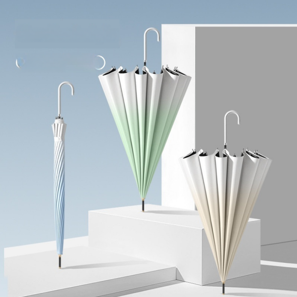 16-Rib Gradient Straight Umbrella