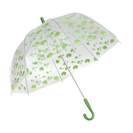 19-Inch Transparent Dome Children's Umbrella with Curved Handle