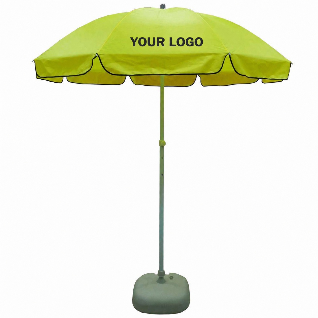 2.2m Tilt-Adjustable Beach Umbrella with Vented Canopy and Carry Bag
