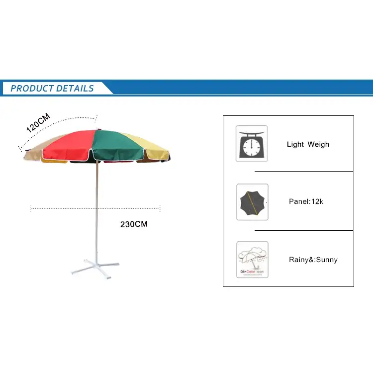 Windproof Sunshade Balcony Beach Umbrella