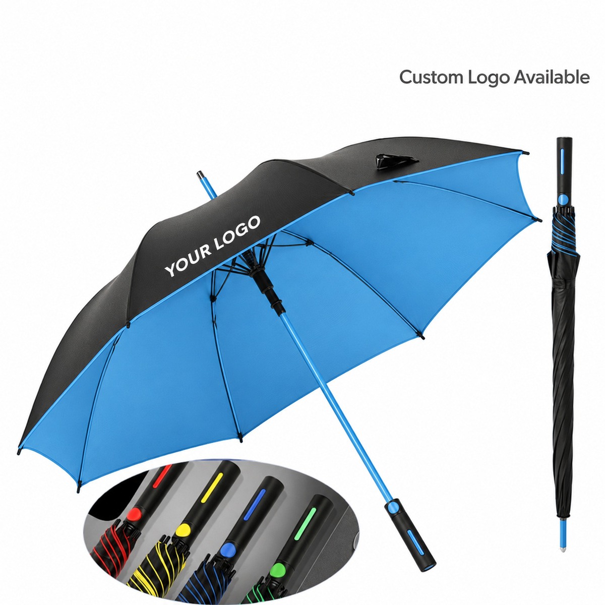 27-Inch Auto Open Golf Umbrella with Custom Logo