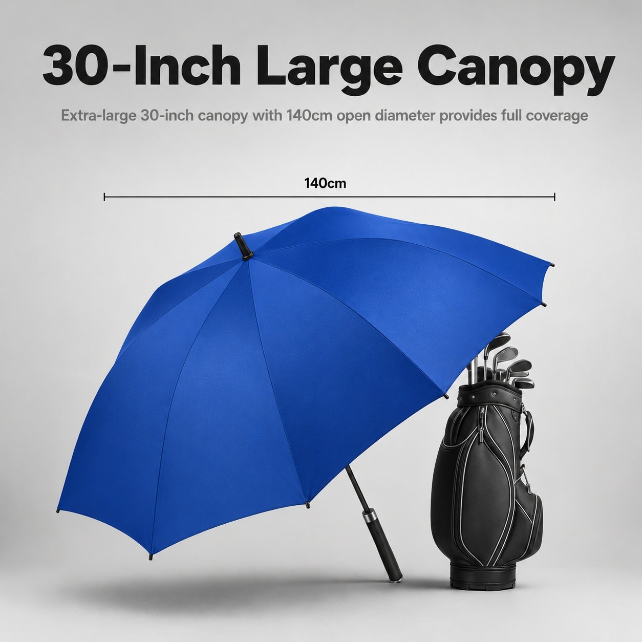30-Inch Golf Umbrella with Custom Logo – 135 cm Canopy
