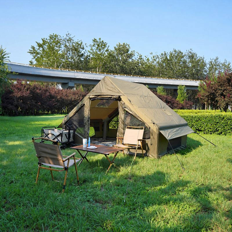 300D Oxford Inflatable Camping Tent with Air Beam Frame and Pump