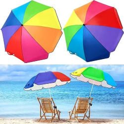 44‑Inch Portable Clip‑On Umbrella, Aluminum Alloy Collision‑Cloth for Beach Chair & Wheelchair Outdoor Patio
