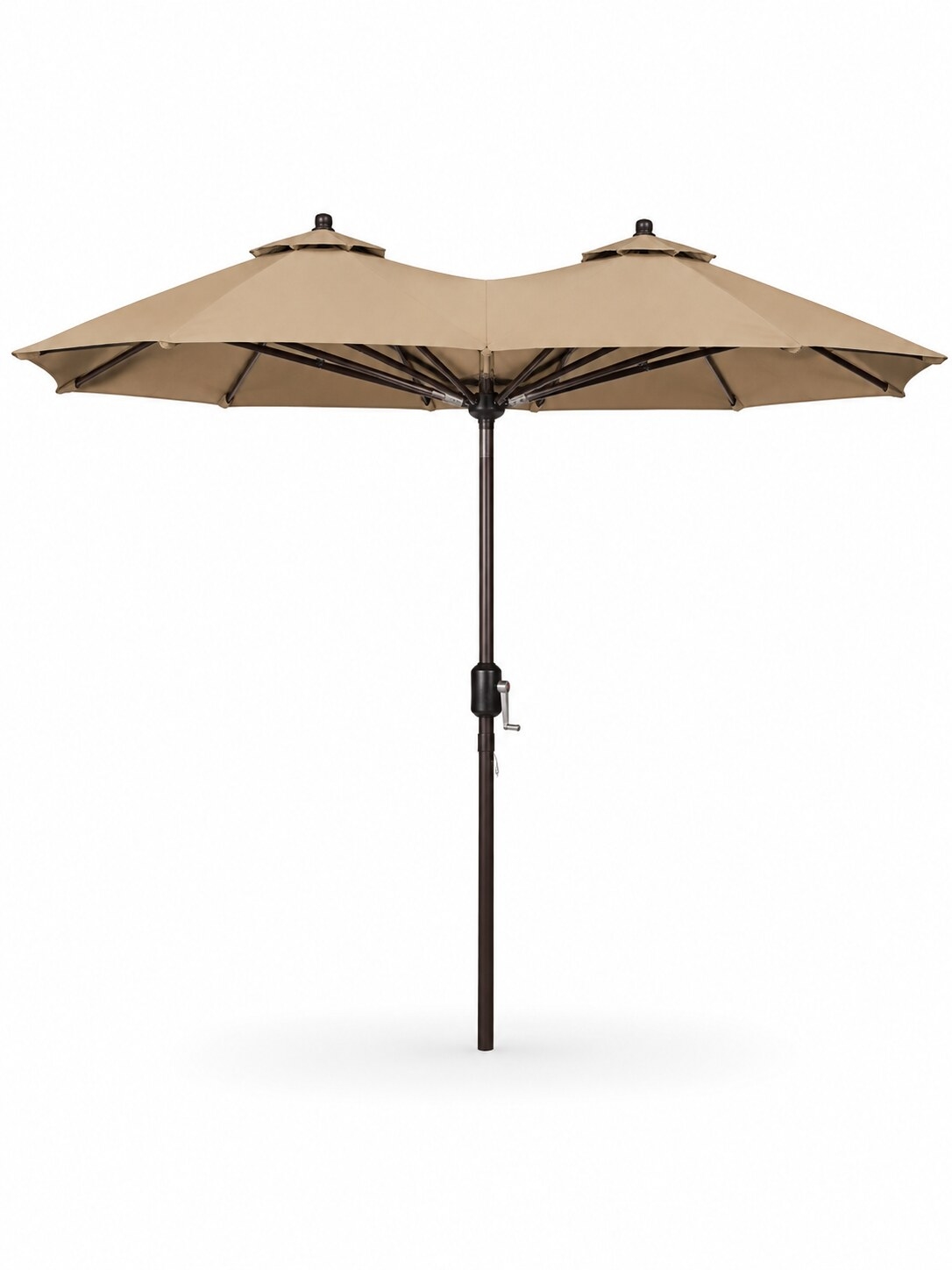 Custom 15 ft Double-Sided Patio Umbrella with Crank