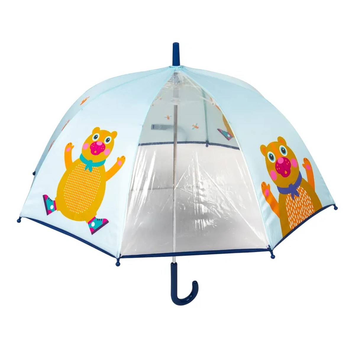 Custom 19 Inch Clear Dome Kids Umbrella with Safety Hook Handle