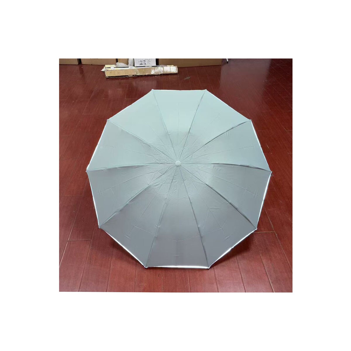 Custom 23-Inch 10-Rib Auto Open Close Three-Fold Umbrella with Reflective Edge