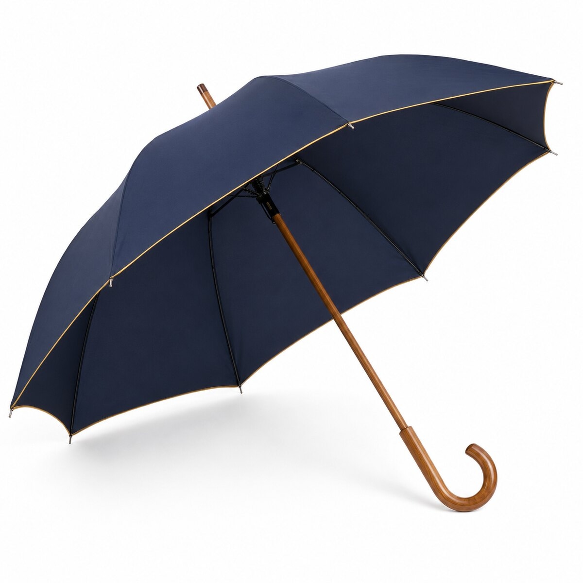 Custom 23 Inch Auto Open Wooden Handle Advertising Umbrella