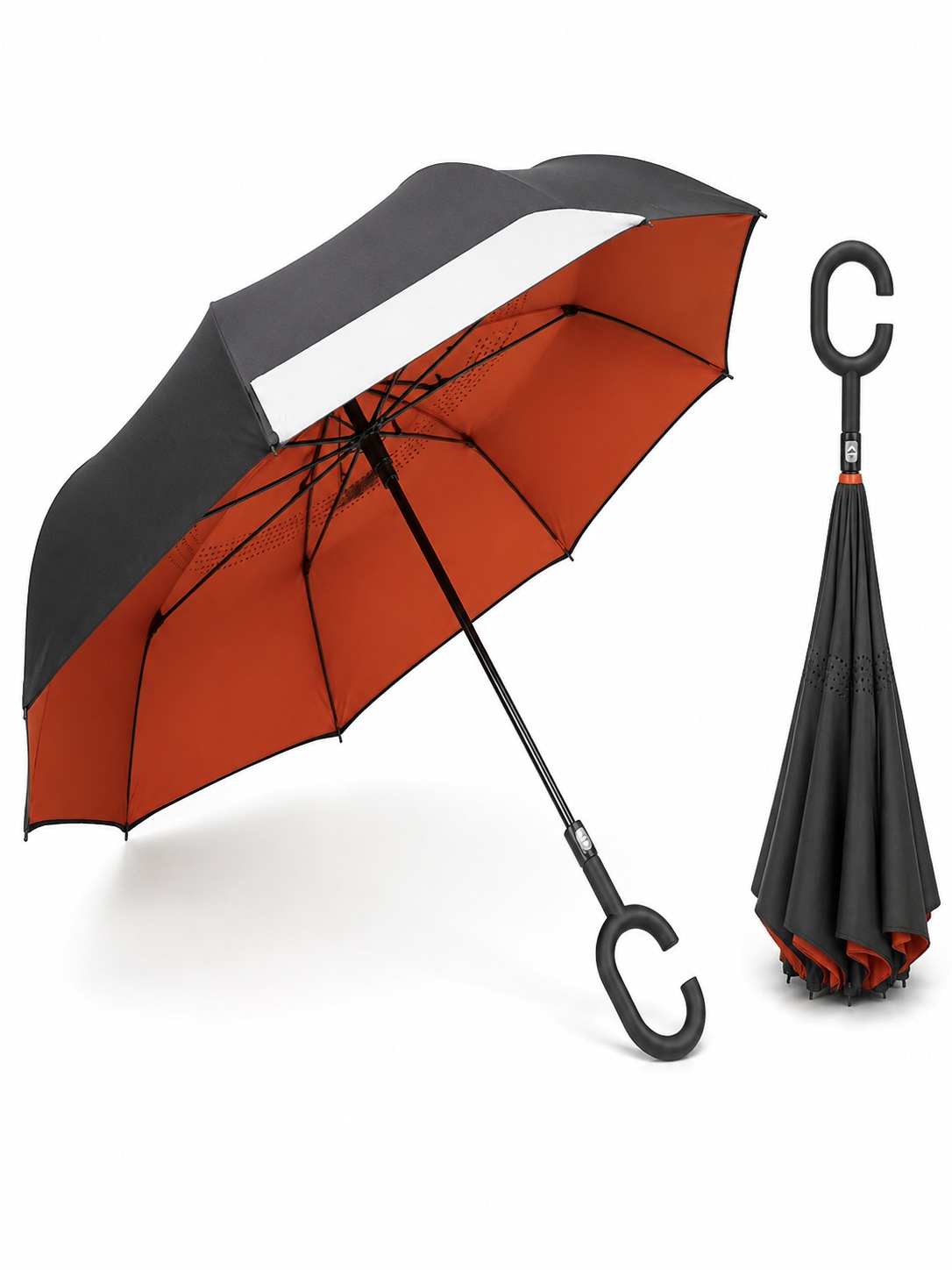 Custom 23 Inch Inverted Promotional Umbrella with C-Shaped Handle