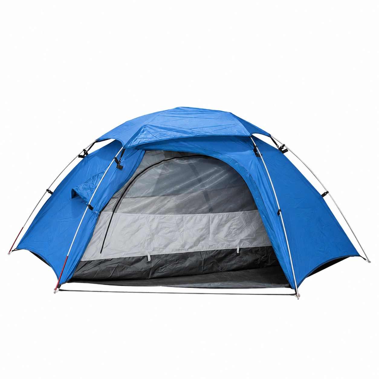 Custom 252cm Beach Tent with Extended Awning and Aluminium Poles