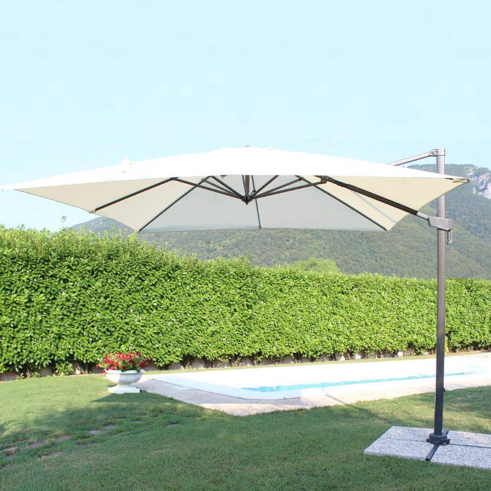Custom 3×3m Mini Roma Rotating Cantilever Umbrella with Tilt Options