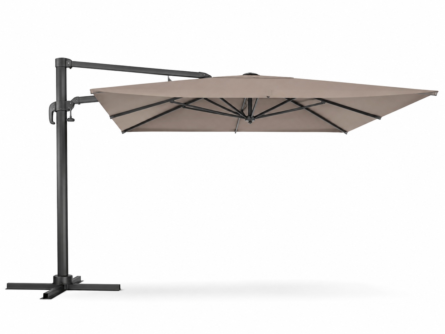 Custom 3 × 4 m Rectangular Cantilever Patio Umbrella with Crank