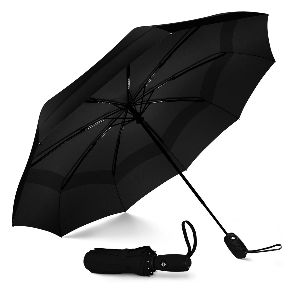 Custom 42 Inch 9-Rib Automatic Open Close Travel Umbrella