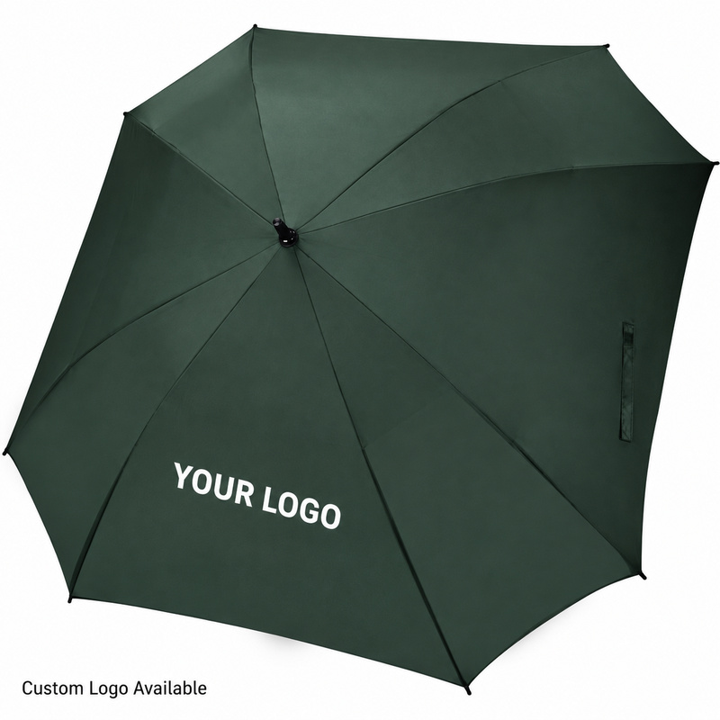 Custom 62 Inch Square Vented Golf Umbrella with Soft Gel Grip