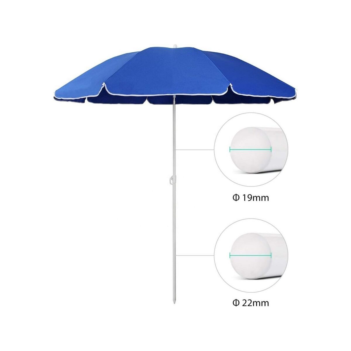 Custom 6FT Tilt Beach Umbrella with Carry Sleeve