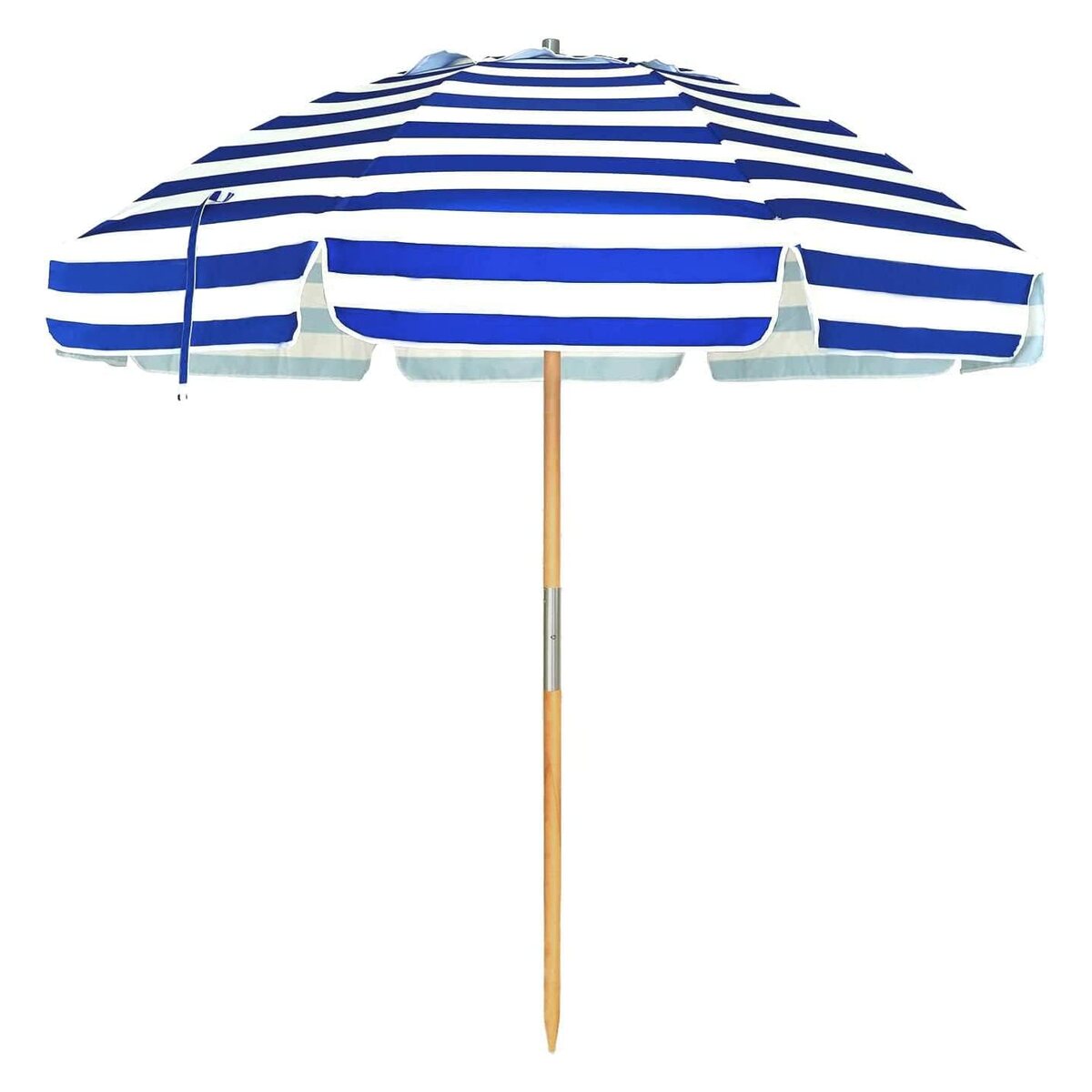 Custom 7.5FT Ash-Wood Pole Vented Beach Umbrella