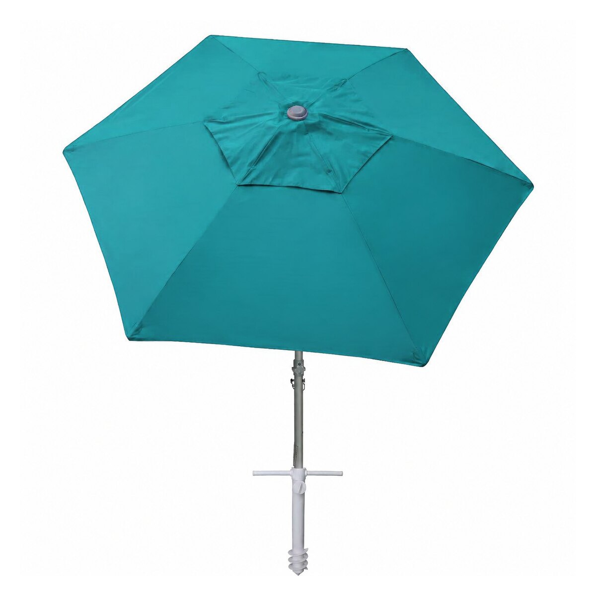 Custom 8FT Commercial Beach Umbrella with Six Fiberglass Ribs and Removable Sand Anchor