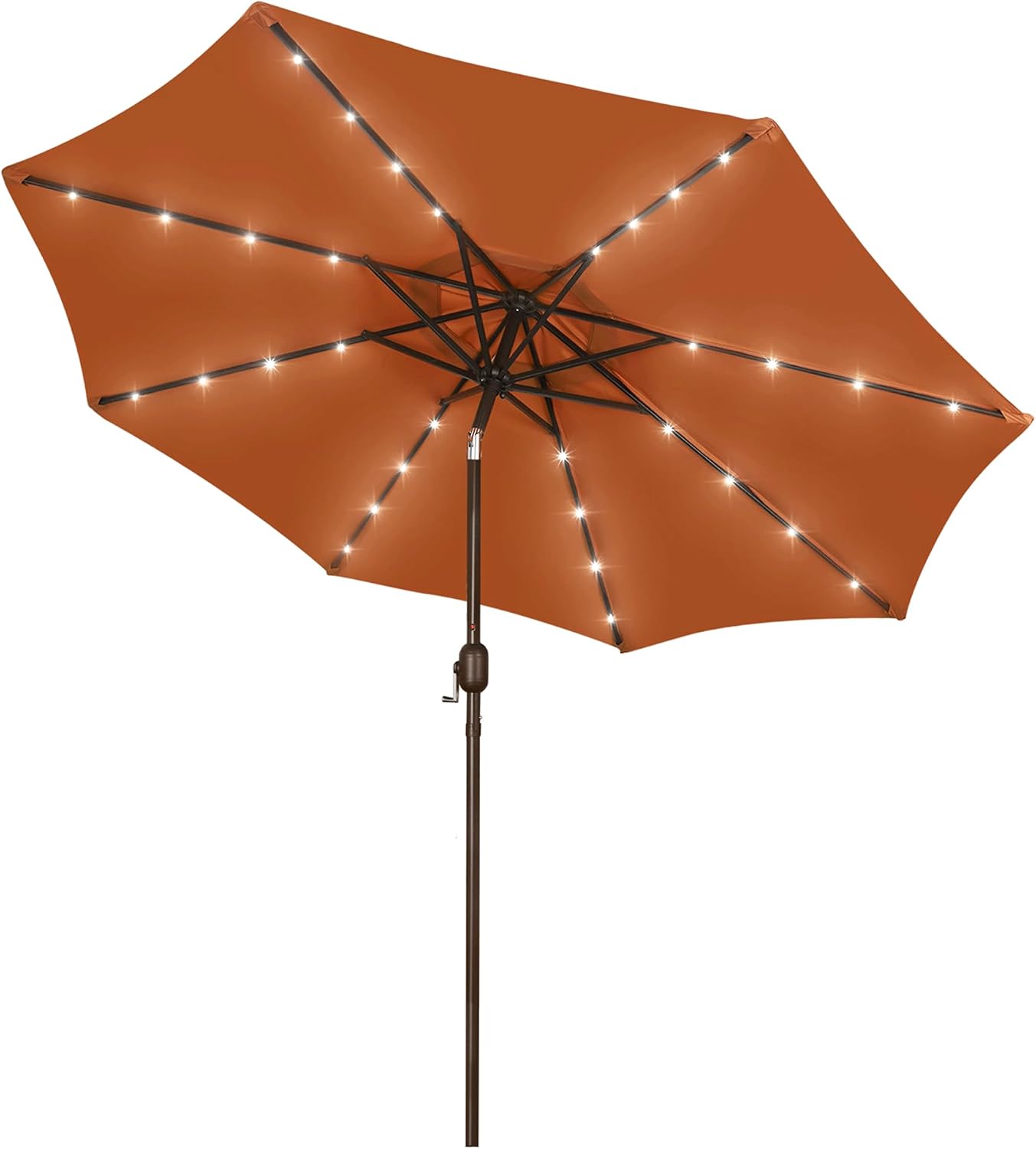 Custom 9FT Solar 32-LED Market Patio Umbrella