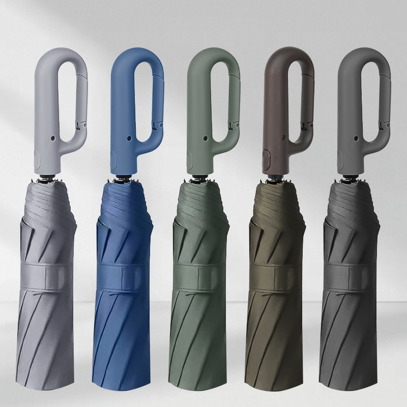 Custom Carabiner Handle Folding Umbrella