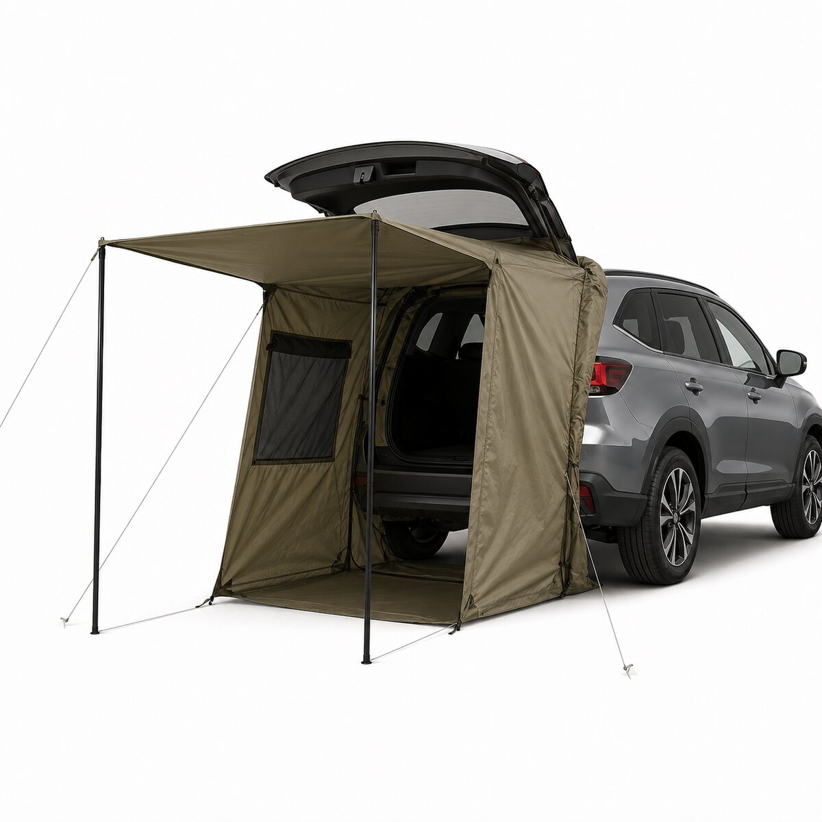 Custom SUV Tailgate Awning Tent with Side Walls and Steel Poles