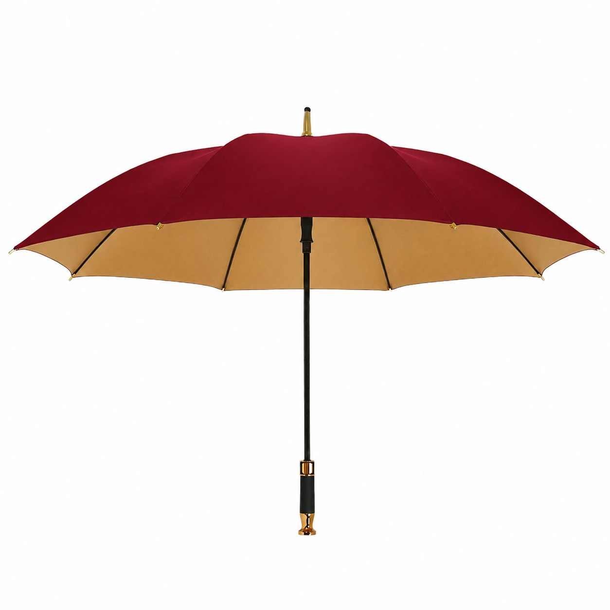 Custom Two-Tone Golf Umbrella with Single-Layer Canopy