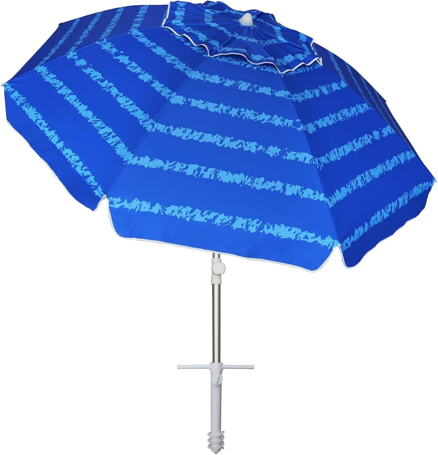 Custom Vented Beach Umbrella with Sand Anchor