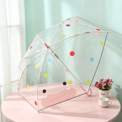 Cute 3D Ear Transparent Kids Umbrella