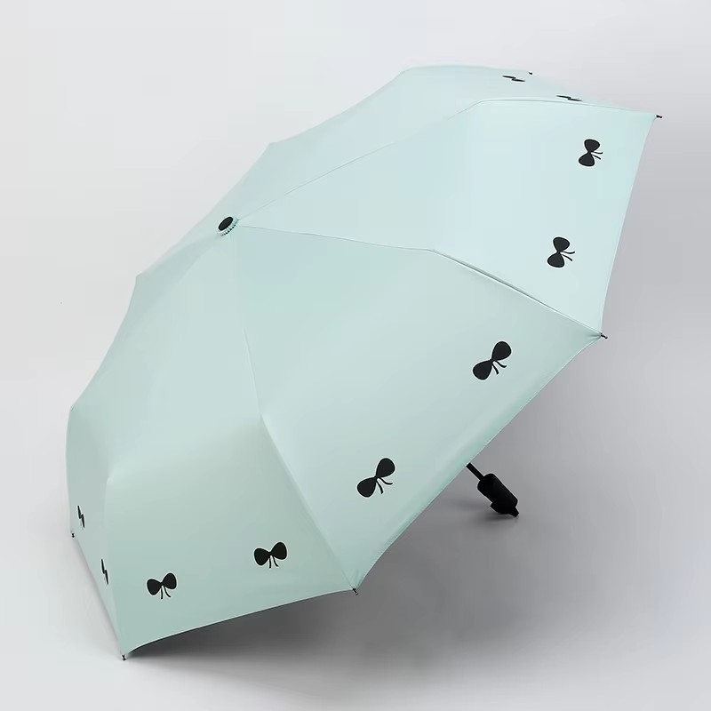 Cute Bow Printing Folding Umbrella