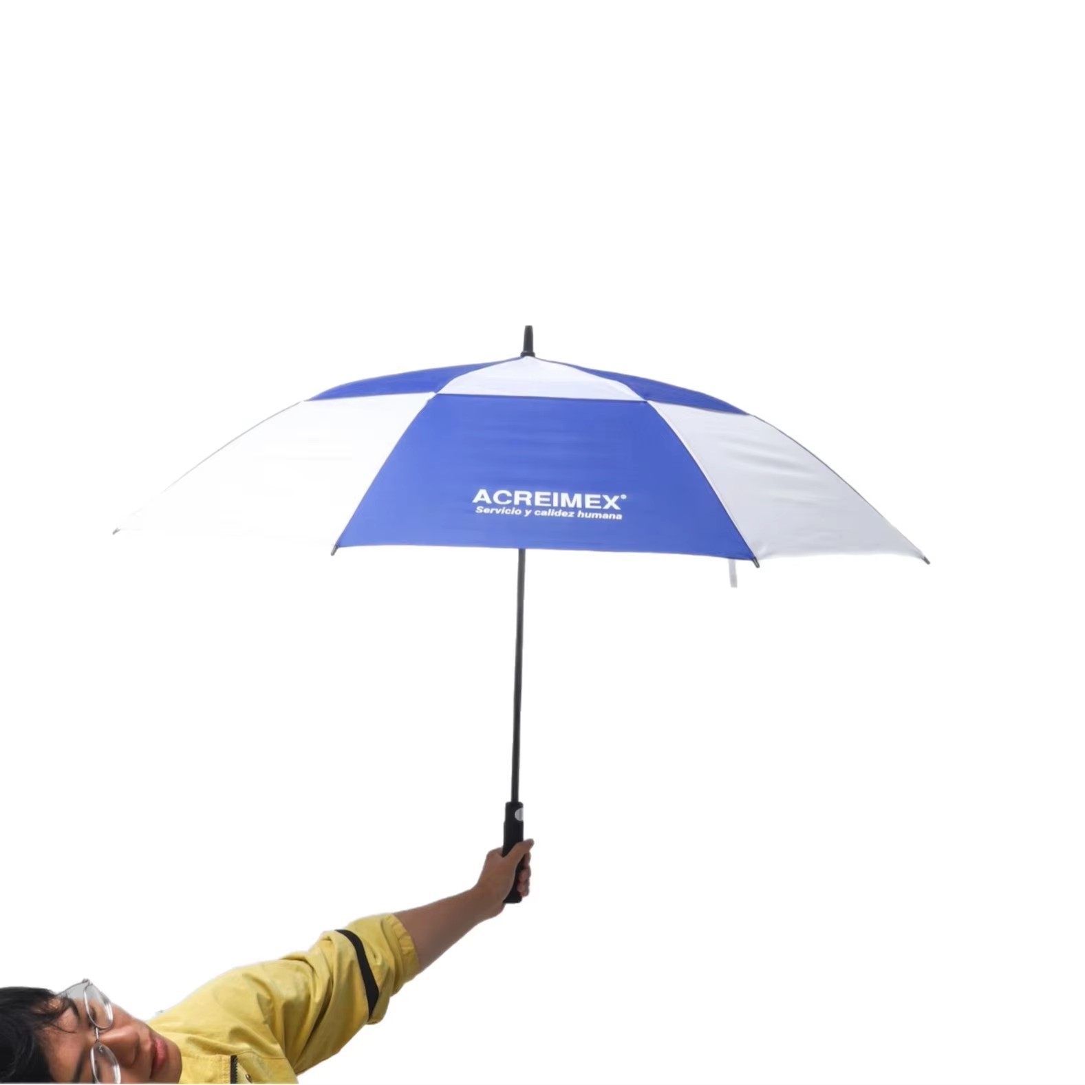 Golf Umbrella Manual Steel Handle 190T Nylon Double-layered Ventilation Holes Long-handled Dual-purpose Sun Rain Customizable