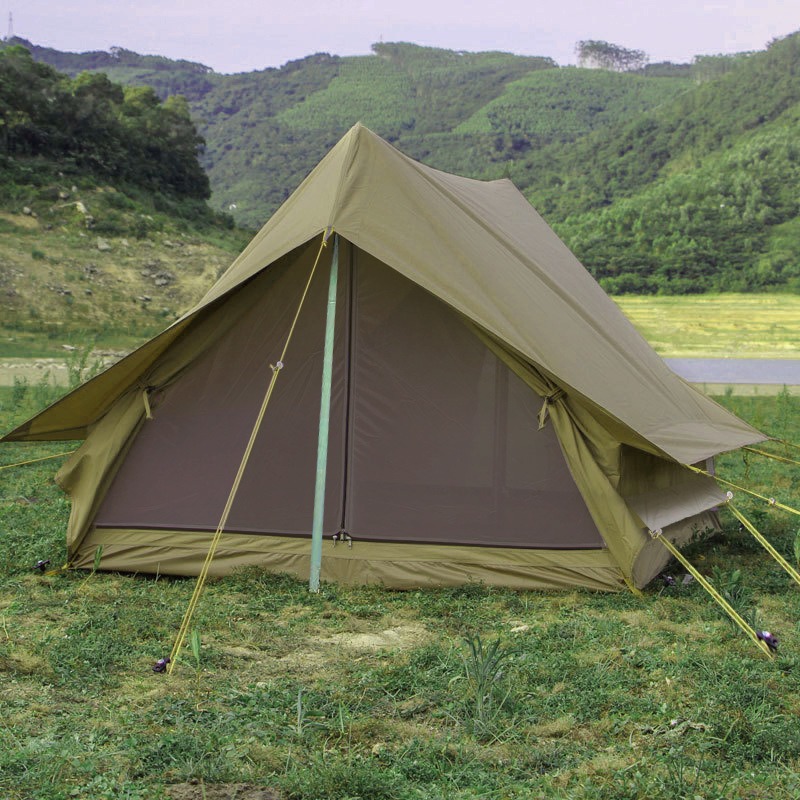 Green A Frame Double Layer Camping Tent 195x145x100cm