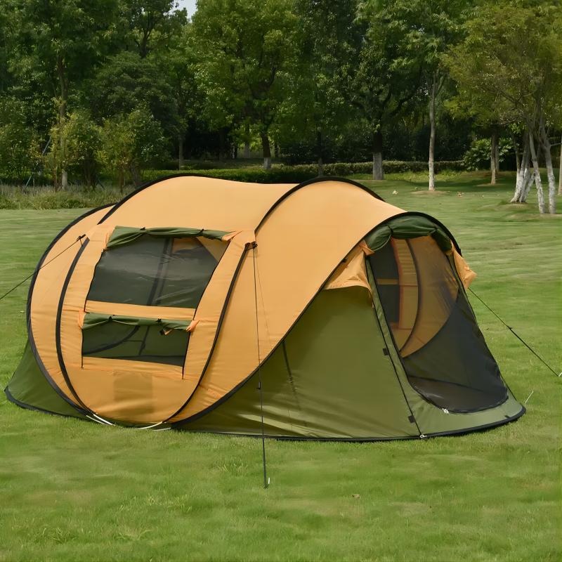 Instant Pop Up Family Camping Tent with Two Doors