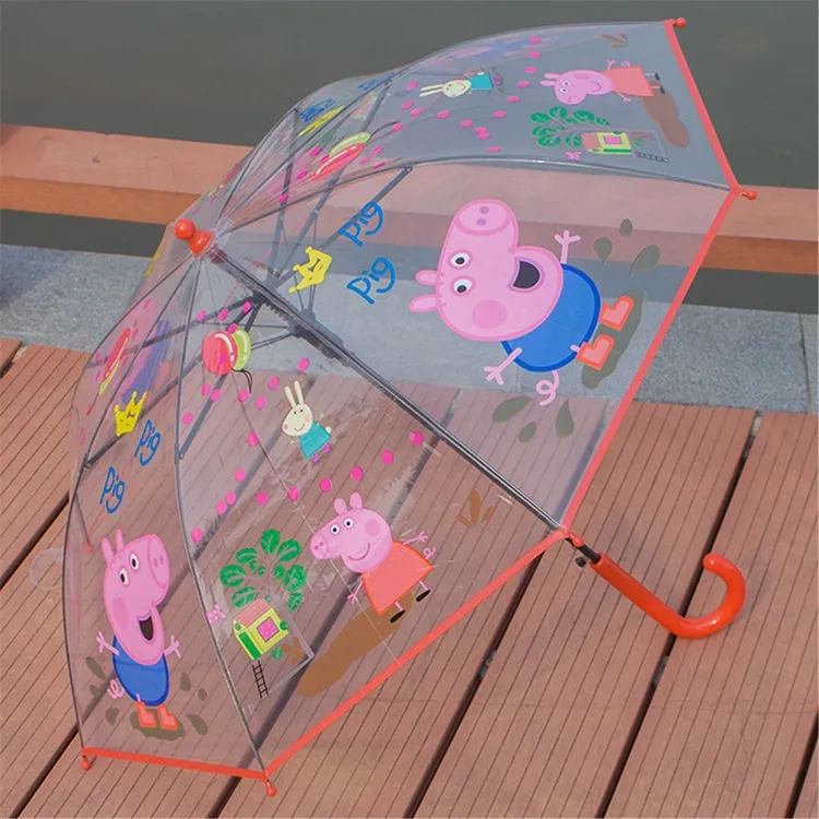 Peppa Pig Auto Transparent Kids Umbrella