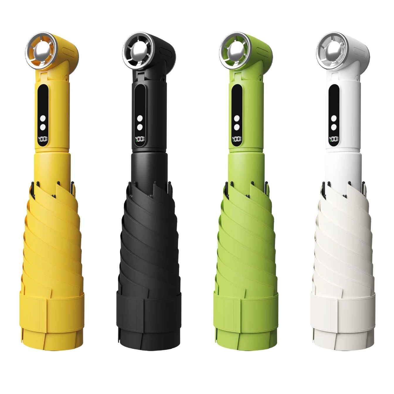 Mini Foldable Fan Umbrella, High-Speed Cooling UV Protection Sun Rain Dual-Purpose