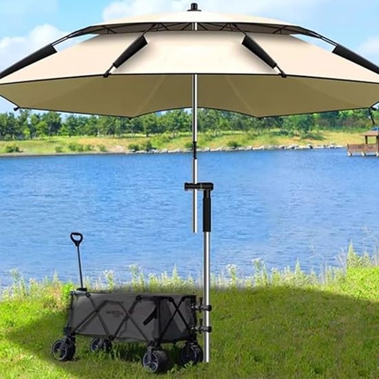Multiple Sizes Outdoor Fishing Umbrella Double Layer Beach Umbrella