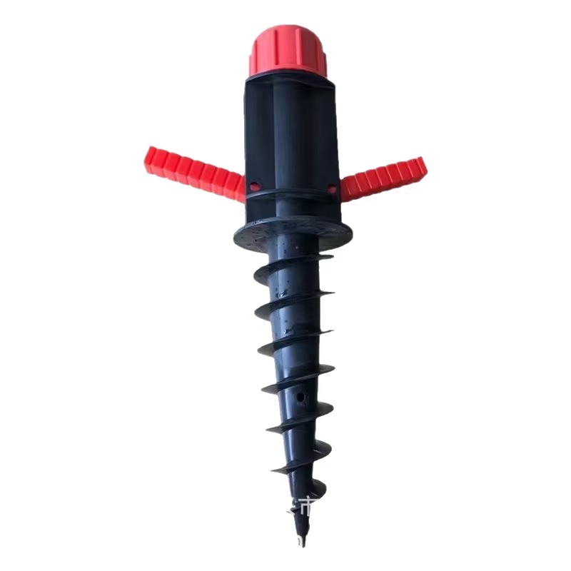 Outdoor Beach Umbrella Ground Spike, Blue Plastic Fold‑able Sunshade Accessory, Waterproof  缩少到30字符以下  再缩少一些，20字符可以吗？  能否再精简到15字符？