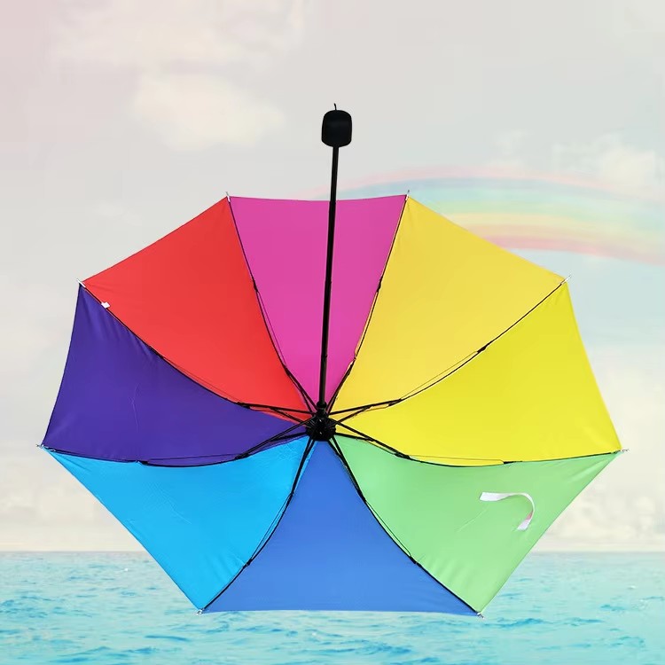 Portable 3-fold Rainbow Umbrella