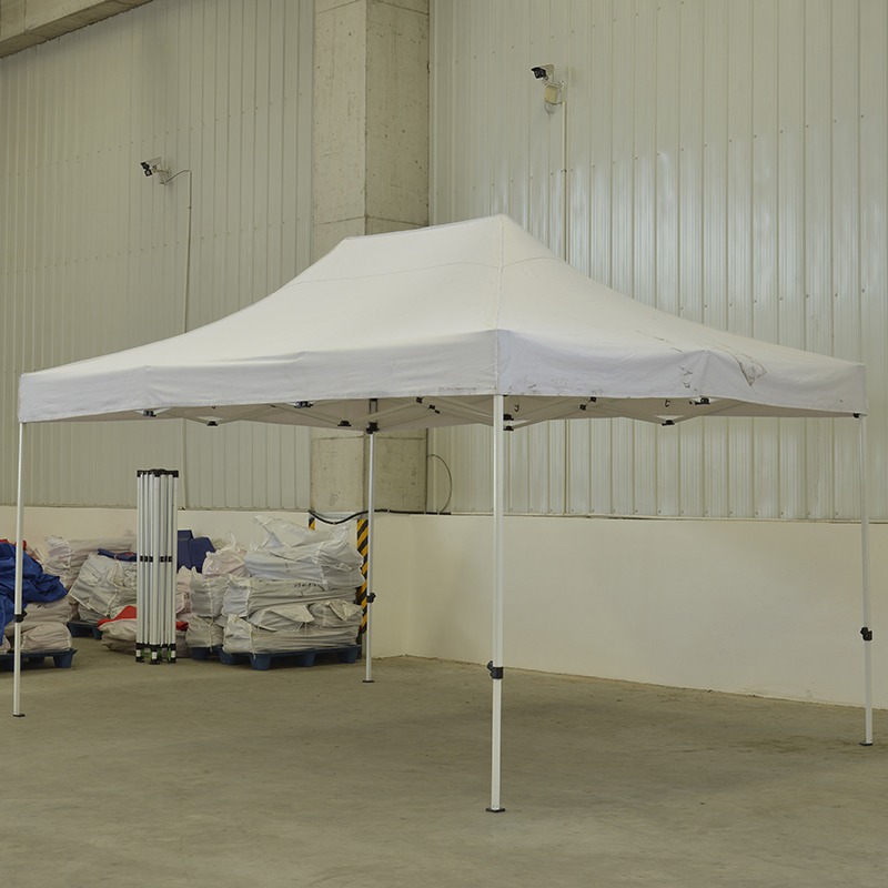 White 3x4.5m Steel Folding Gazebo for Outdoor Events