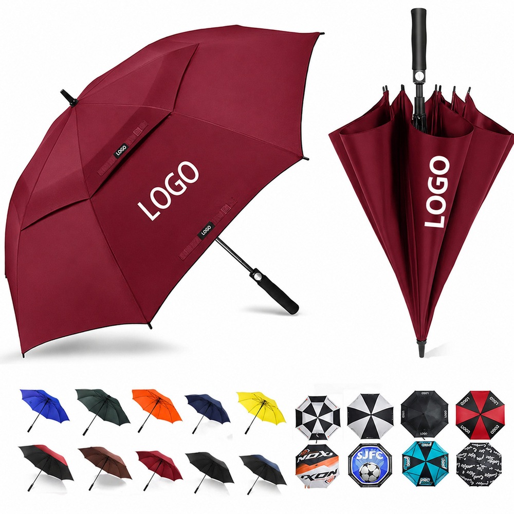 Wholesale One-Touch Vented Golf Umbrella with Custom Logo