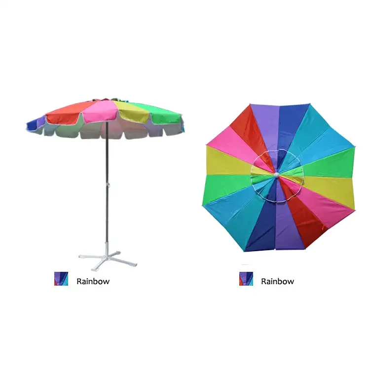 Rainbow Color Patio Beach Umbrella