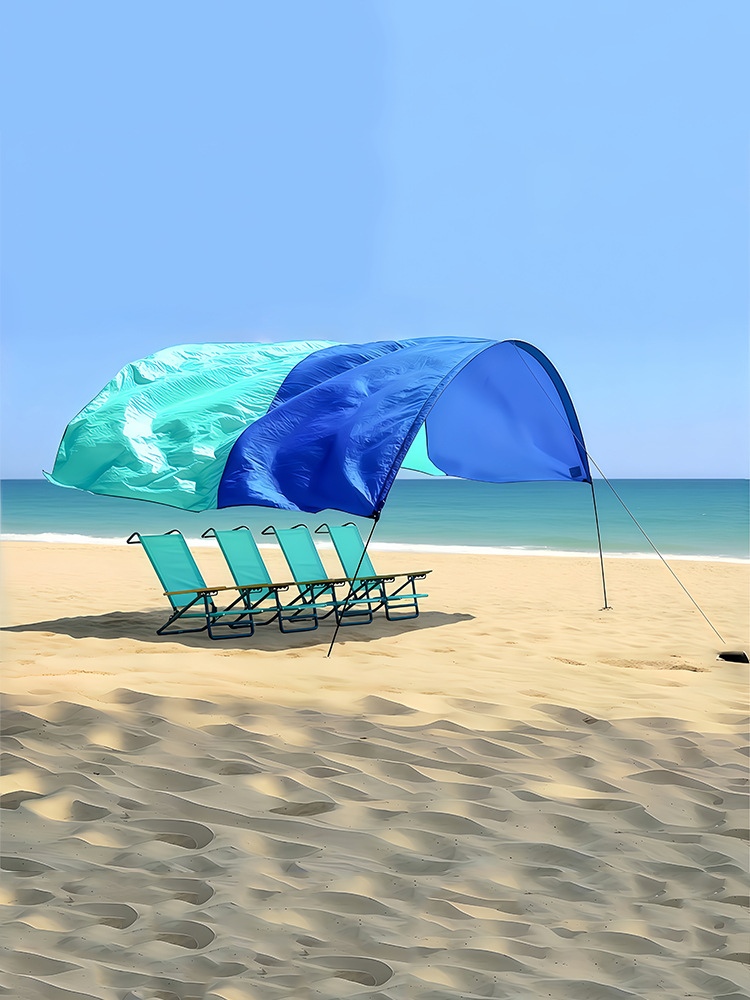 Wind-Powered Auto-Deploy Beach Tent Canopy
